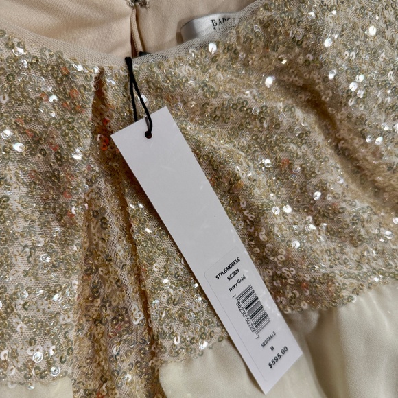 NWT Badgley Mishka Sequined Midi Sheath with Cape Size 8 - Picture 4 of 6